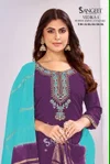 Vedika Vol 1 By Sangeet Roman Silk Kurti With Bottom Dupatta 